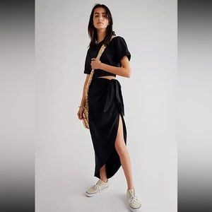 Free People Rae Maxi Dress Black Sz M NWT SOLD OUT.